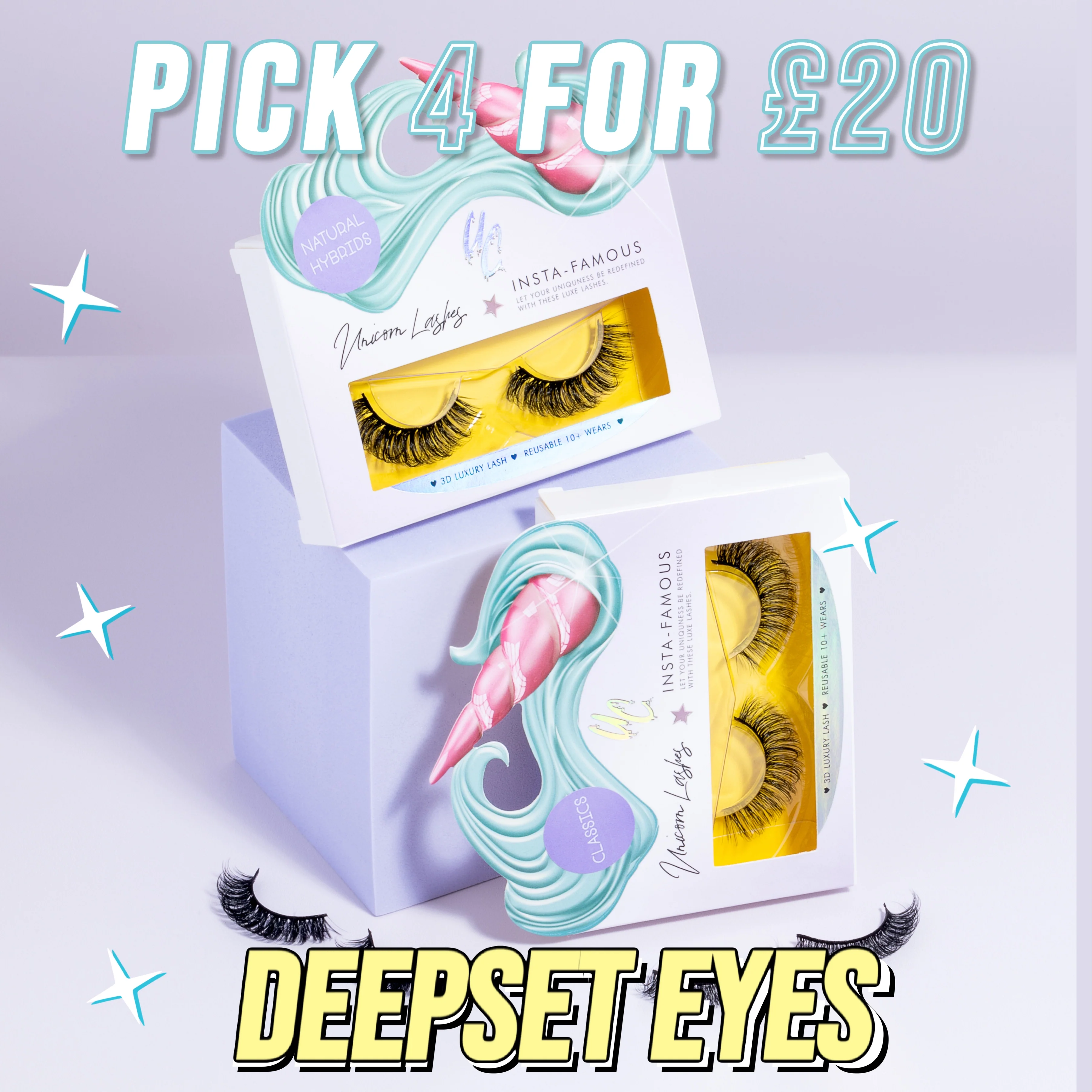 Pick 4 Lashes Deepset Eyes